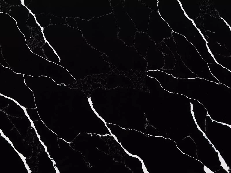 Black and White Quartz Slab Black and White Quartz Slab